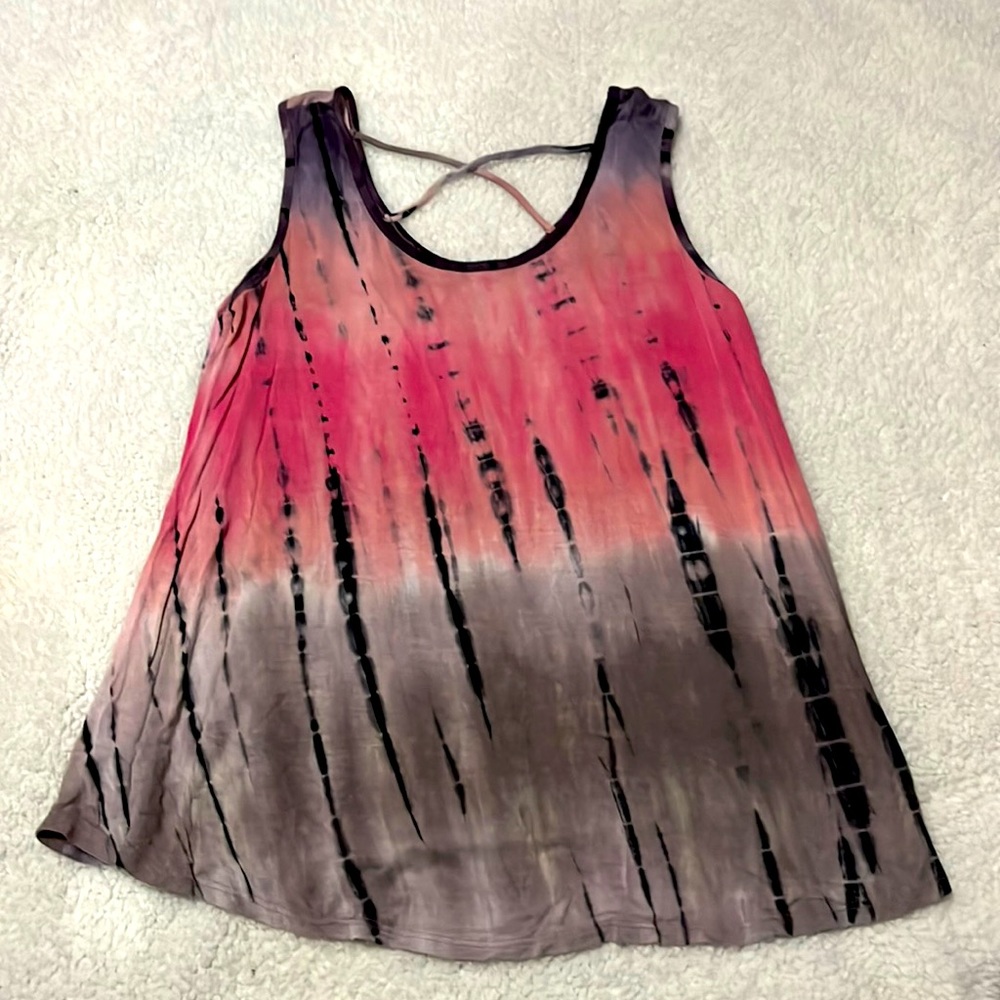 Soft tank top with criss cross back